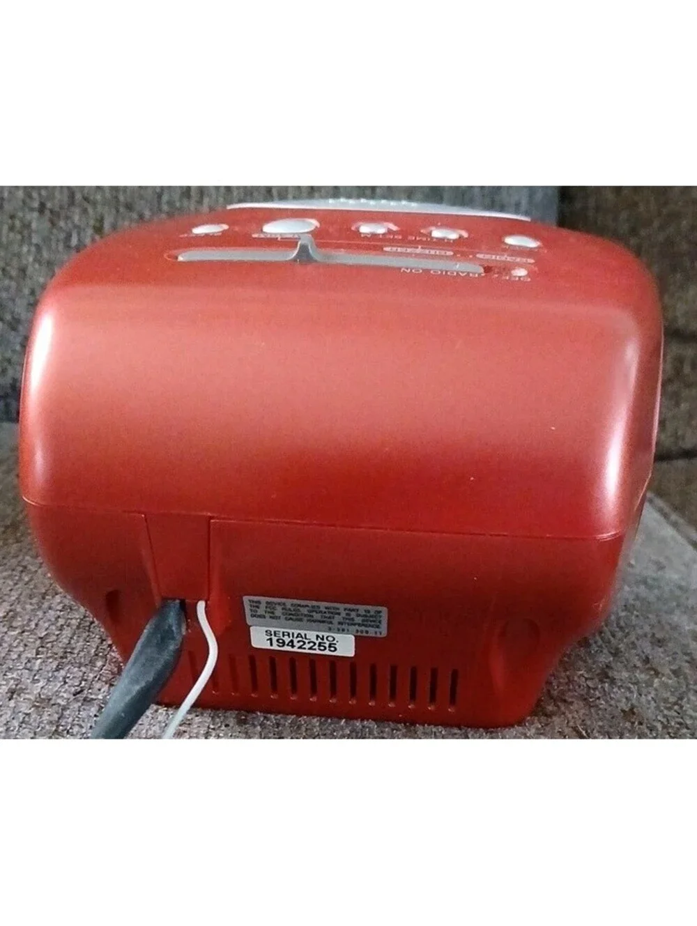 Sony Dream Machine ICF-C111 Alarm Clock Radio AM/FM Metallic Red. Tested  Works